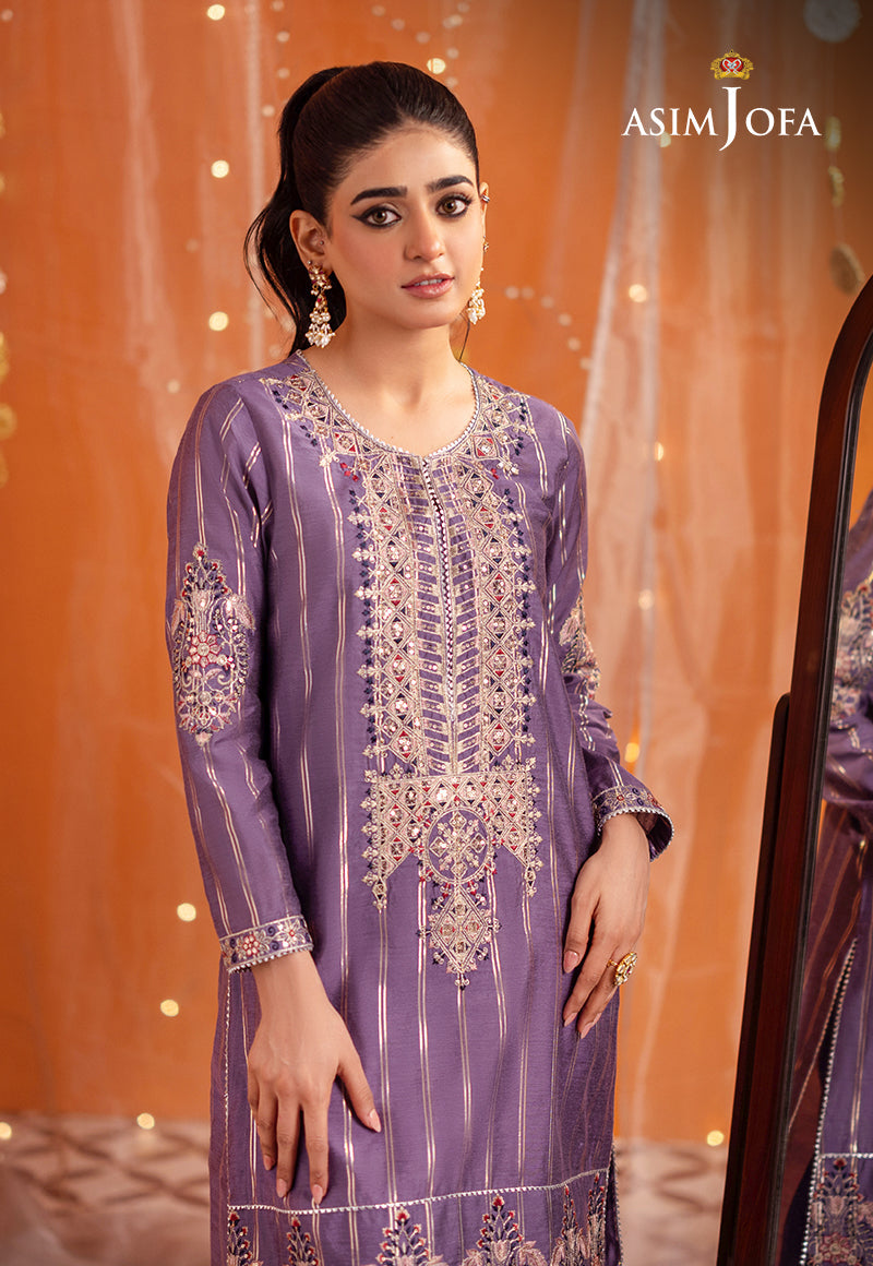 AJTM-18 - 2 PCS EMBROIDERED LUREX JACQUARD MOTIVE 2 PCS