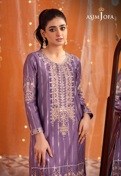 AJTM-18 - 2 PCS EMBROIDERED LUREX JACQUARD MOTIVE 2 PCS