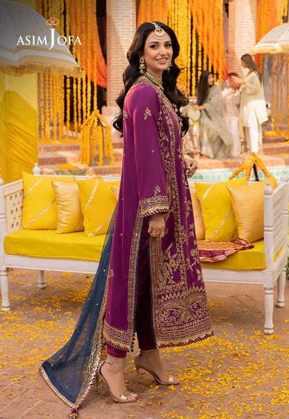 AJDA-07 EMBROIDERED LAWN SILK 3 PCS