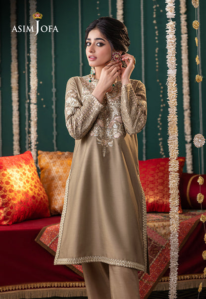 AJTM-20 - 2 PCS EMBROIDERED LUREX KHANTHA STRIPER 2 PCS