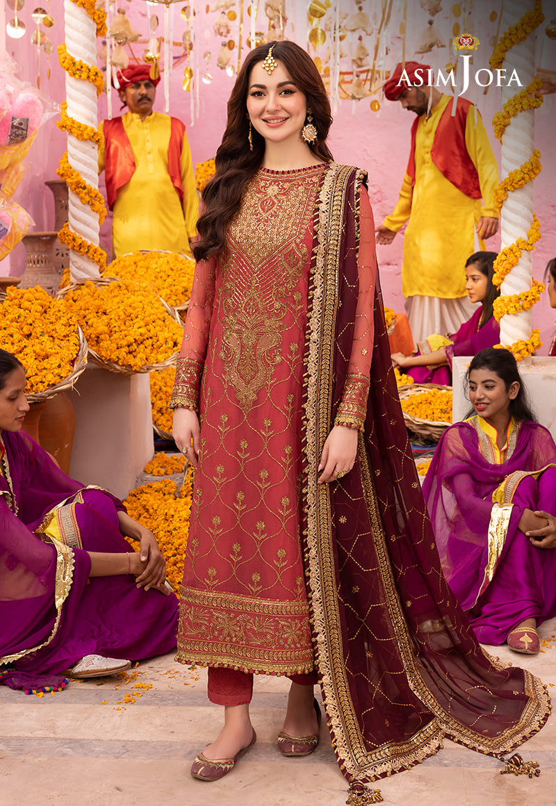 AJDAP-23 EMBROIDERED CHIFFON STITCHED 3 PCS