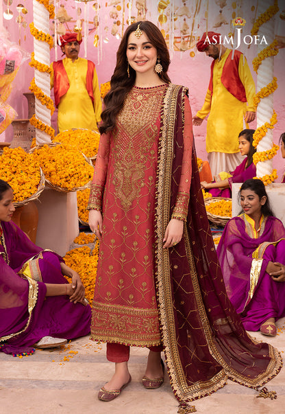 AJDAP-23 EMBROIDERED CHIFFON STITCHED 3 PCS