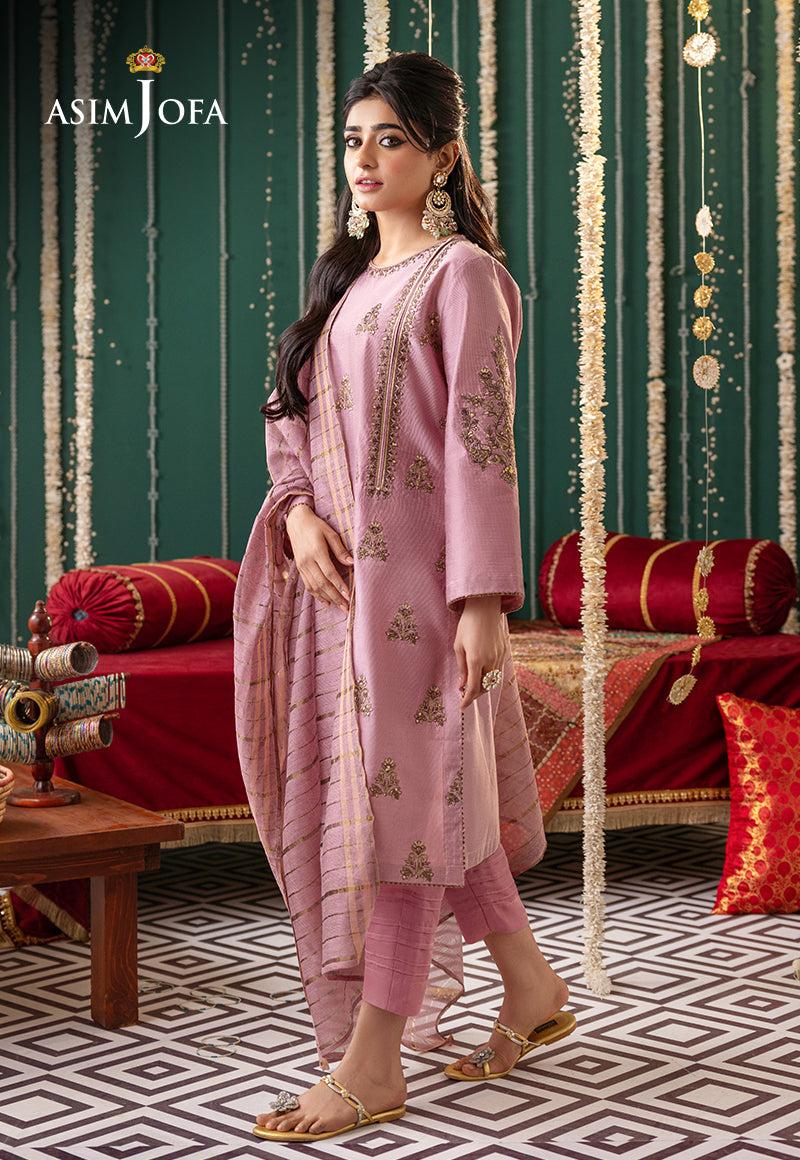 AJTM-19 - 3 PCS EMBROIDERED COTTON NET 3 PCS