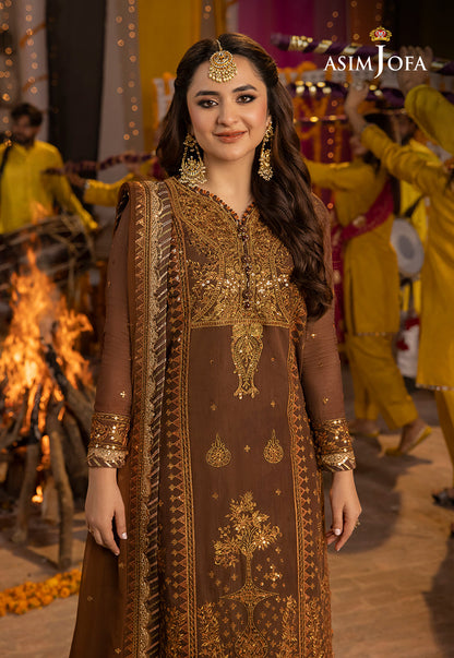 AJDAP-11 EMBROIDERED PAPER COTTON STITCHED 3 PCS