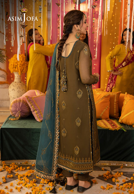 AJDAP-16 EMBROIDERED CHIFFON STITCHED 3 PCS