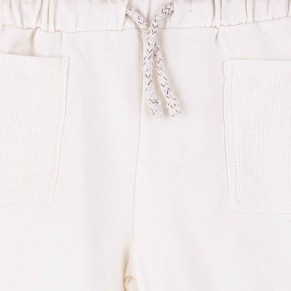 C.A Baby Boy White Cotton Jersey Shorts