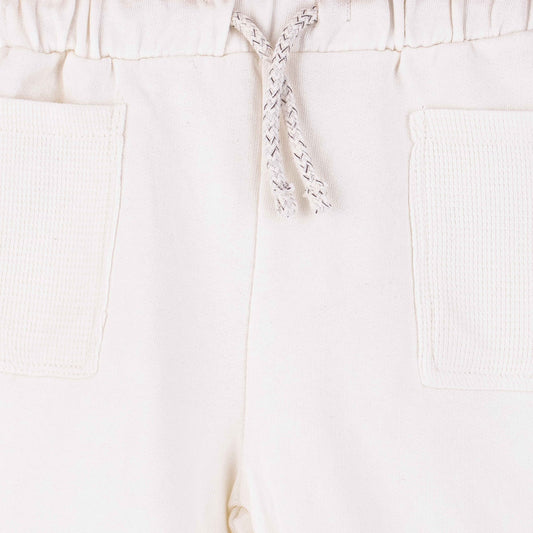 C.A Baby Boy White Cotton Jersey Shorts