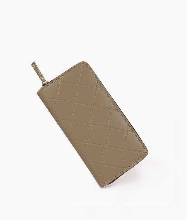 RTW Creation - Coffee quilted pattern wallet