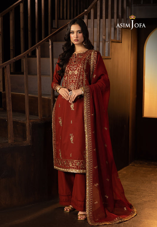 AJLLF-18 Embroidered Silk 3 Pcs