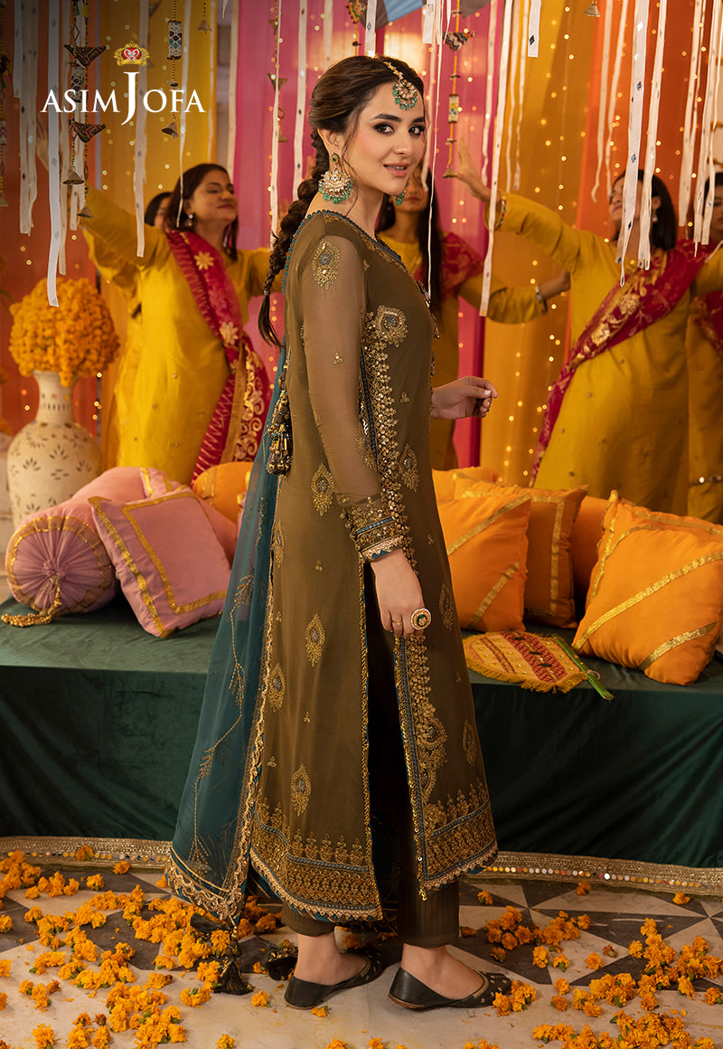 AJDAP-16 EMBROIDERED CHIFFON STITCHED 3 PCS