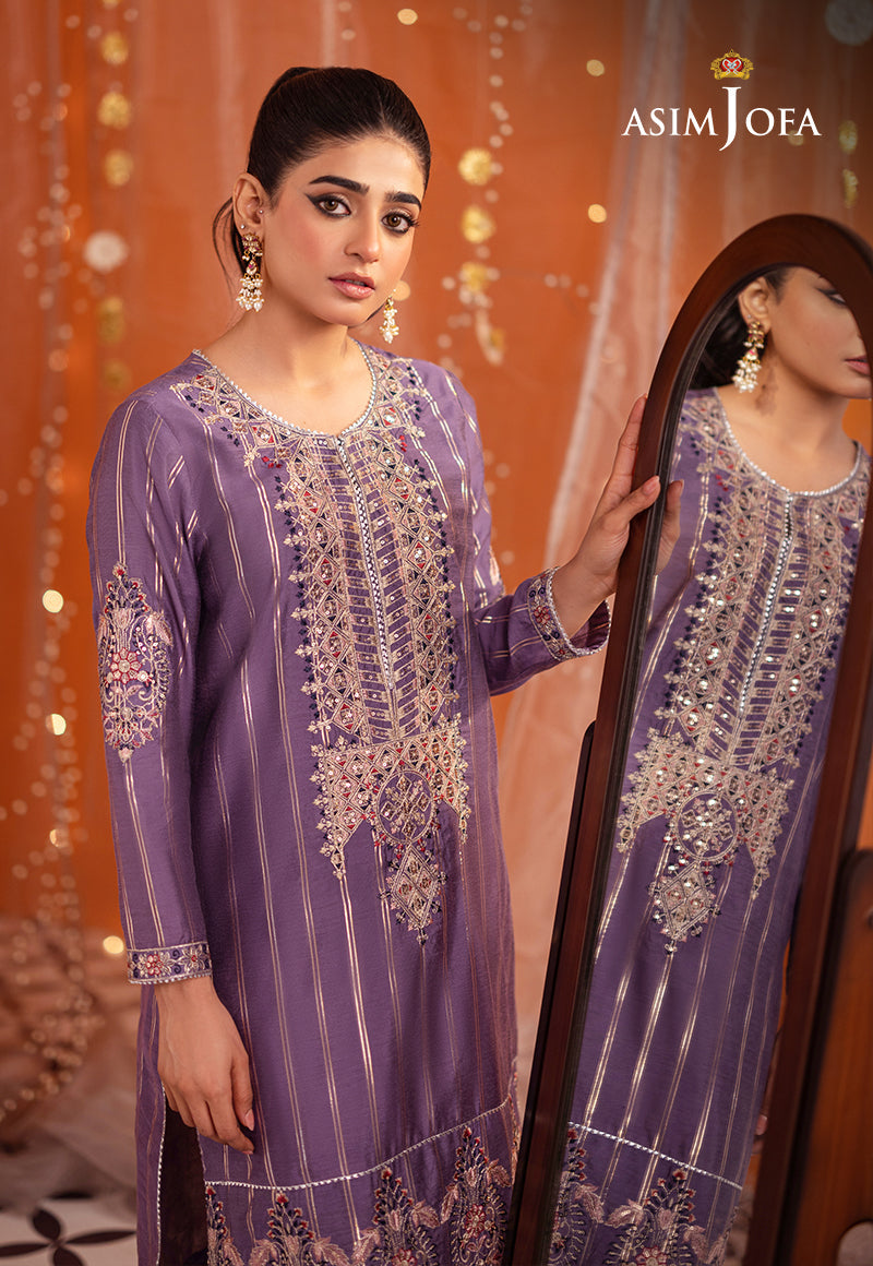 AJTM-18 - 2 PCS EMBROIDERED LUREX JACQUARD MOTIVE 2 PCS