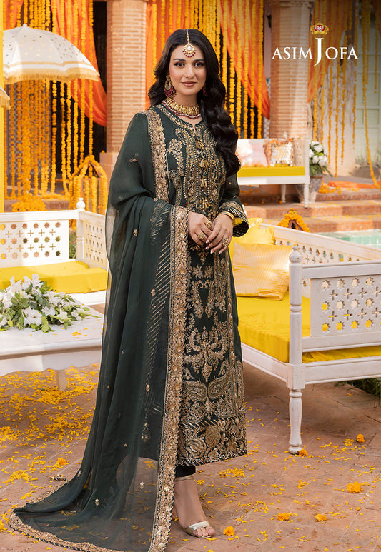 AJDAP-12 EMBROIDERED PAPER COTTON STITCHED 3 PCS