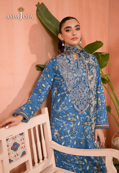 AJGR-06 EMBROIDERED COTTON SILK 2 PCS