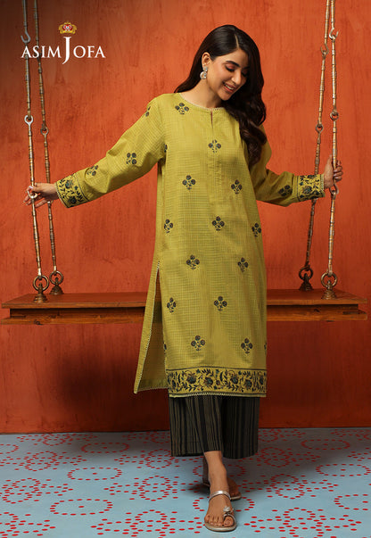 AJTM-07 - 2 PCS EMBROIDERED SELF JACQUARD 2 PCS
