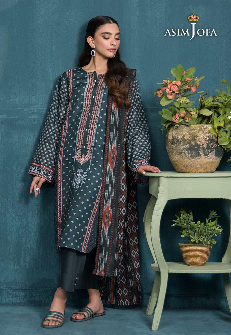 AJGR-11 PRINTED SWISS LAWN 3 PCS