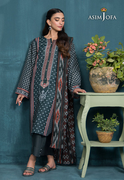 AJGR-11 PRINTED SWISS LAWN 3 PCS