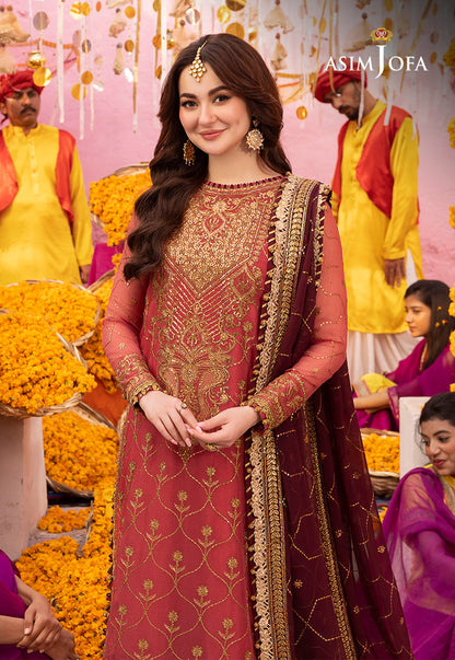 AJDAP-23 EMBROIDERED CHIFFON STITCHED 3 PCS