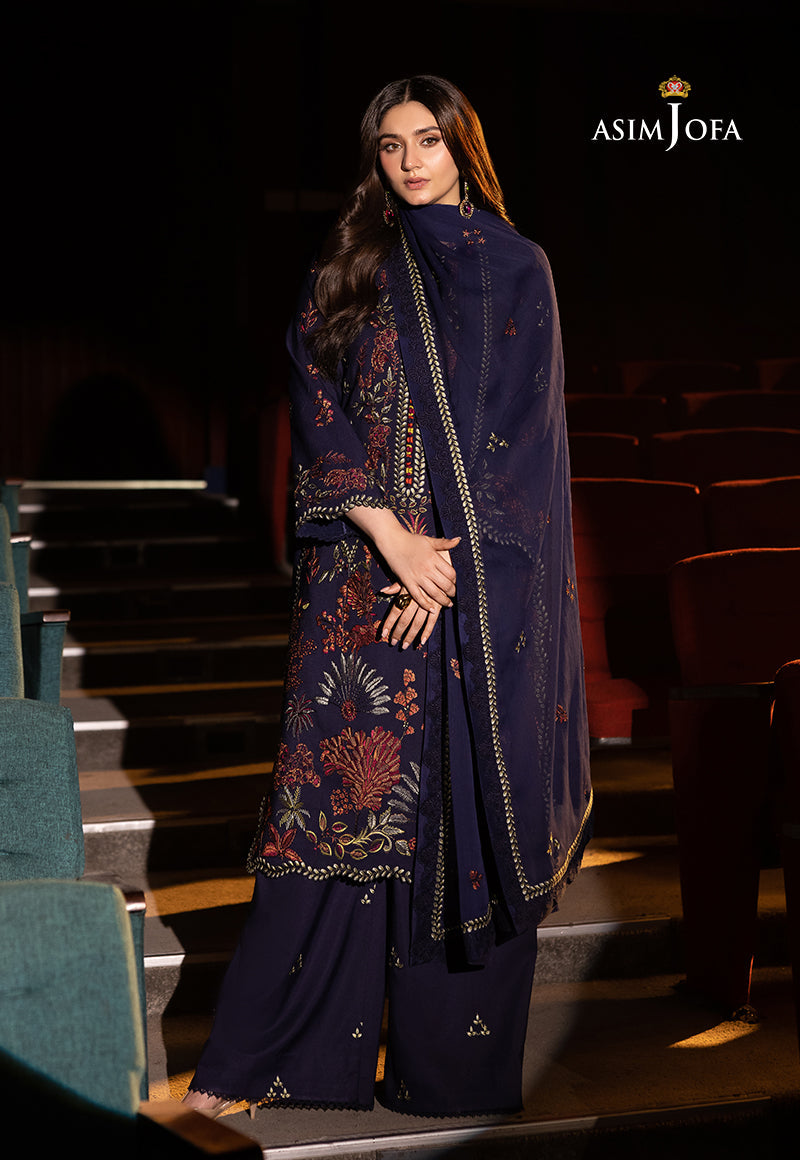 AJLLF-12 Embroidered Chiffon 3 Pcs