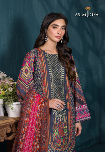 AJGR-12 PRINTED SWISS LAWN 3 PCS