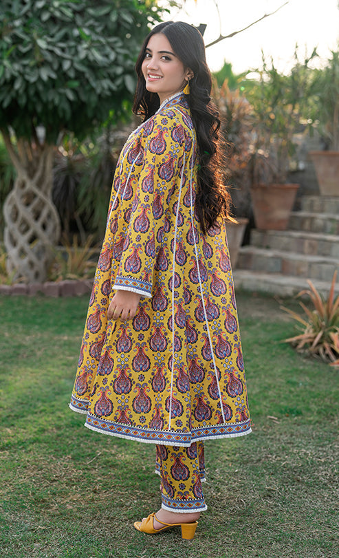 T-ALPRTW-003, 2 PIECE  LAWN DIGITAL PRINTED