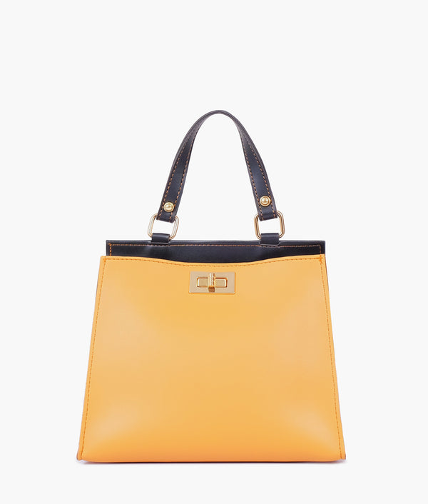 RTW Creation - Mustard front lock top-handle mini bag