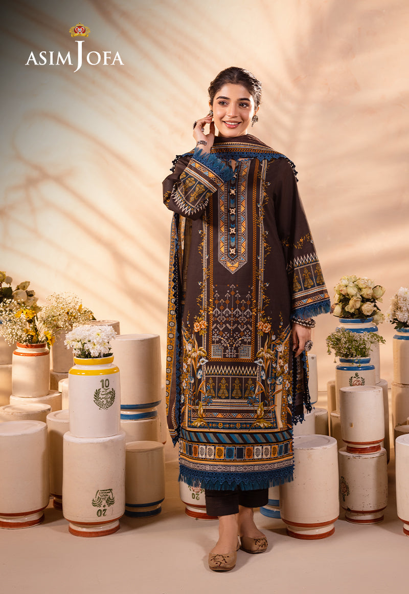 AJUB-18 PRINTED LAWN 3 PCS