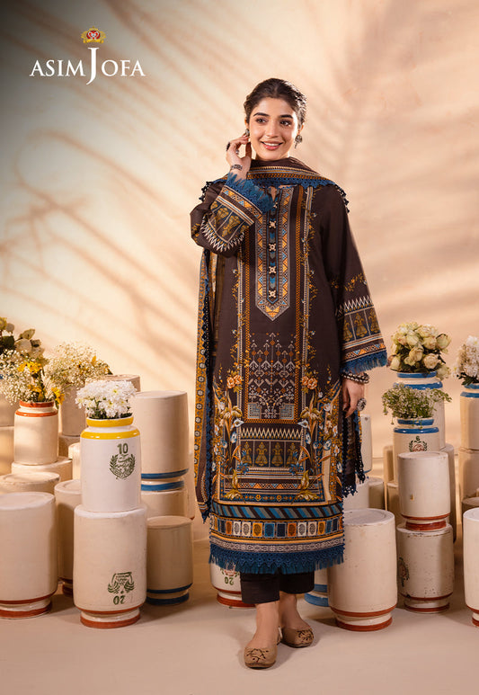 AJUB-18 PRINTED LAWN 3 PCS