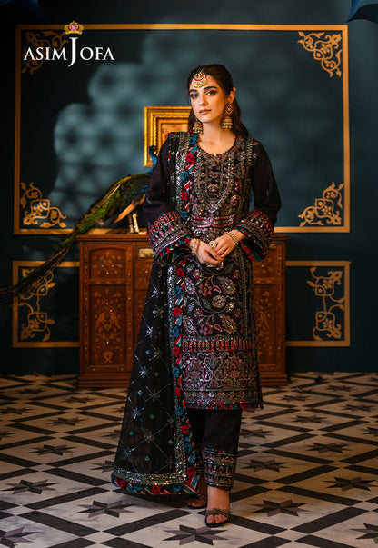 AJFIP-14 EMBROIDERED LAWN STITCHED 3 PCS