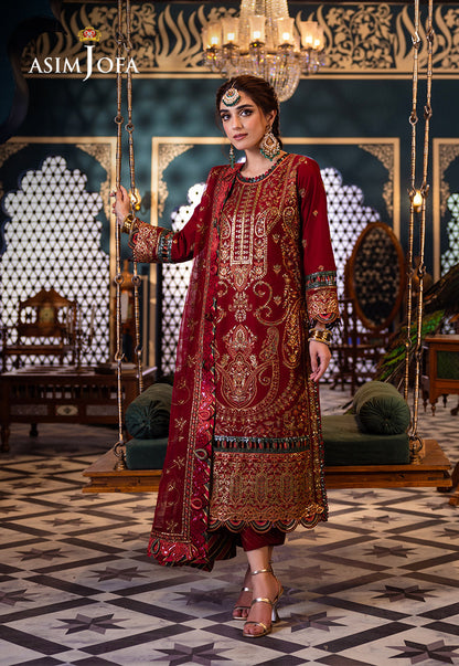 AJFIP-21 EMBROIDERED LAWN STITCHED 3 PCS