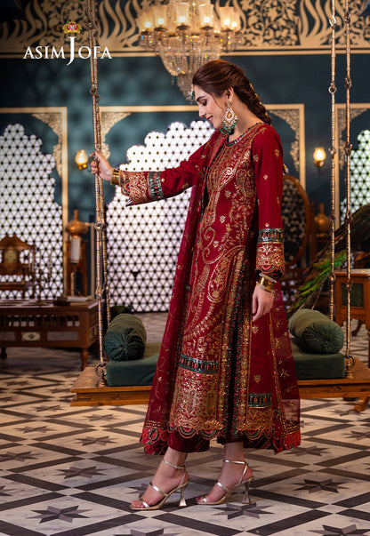 AJFIP-21 EMBROIDERED LAWN STITCHED 3 PCS