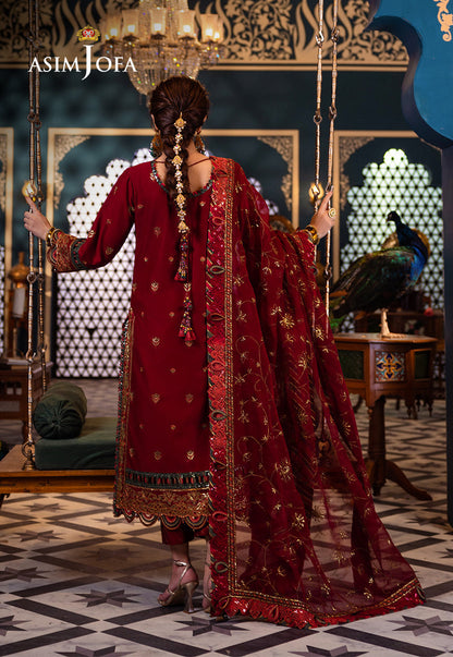 AJFIP-21 EMBROIDERED LAWN STITCHED 3 PCS