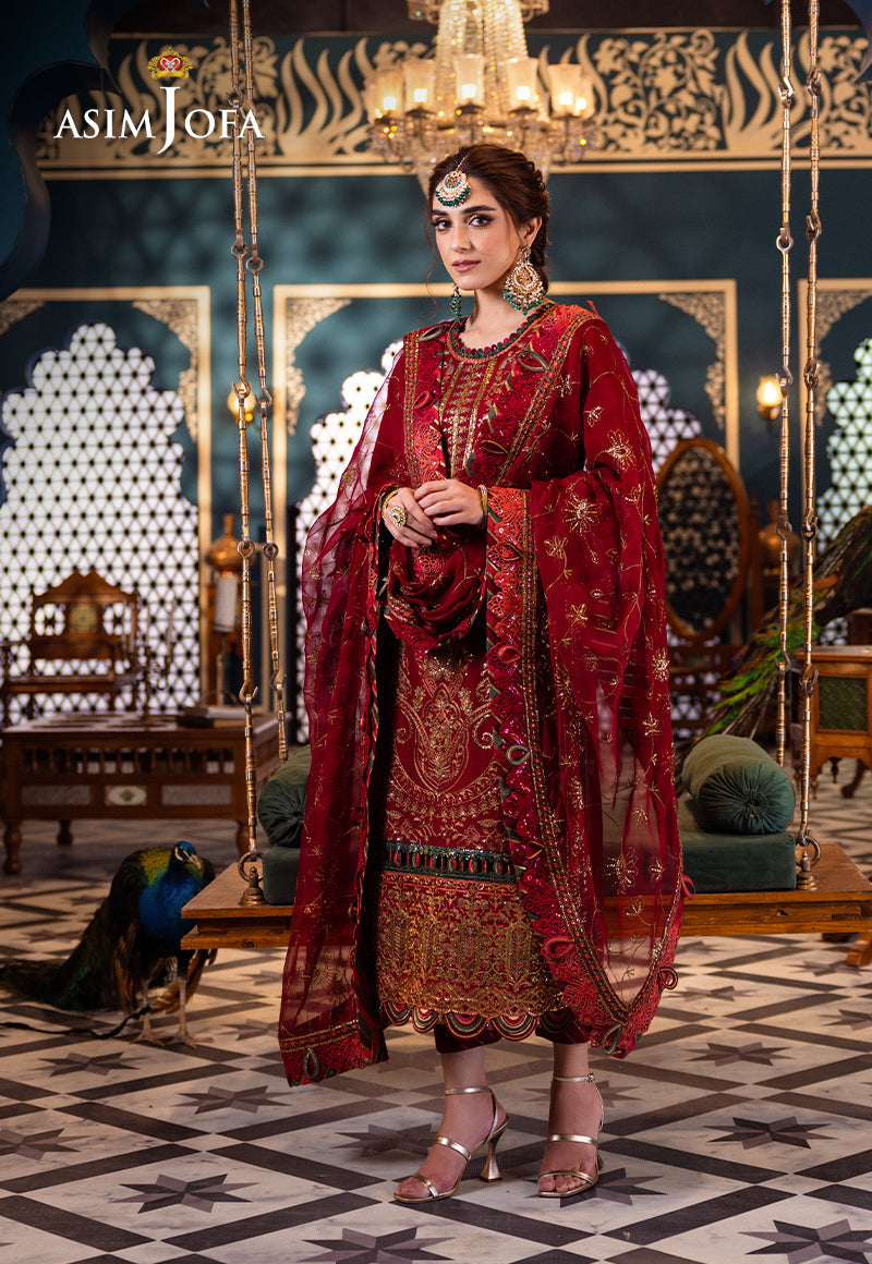 AJFIP-21 EMBROIDERED LAWN STITCHED 3 PCS