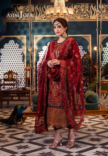AJFIP-21 EMBROIDERED LAWN STITCHED 3 PCS