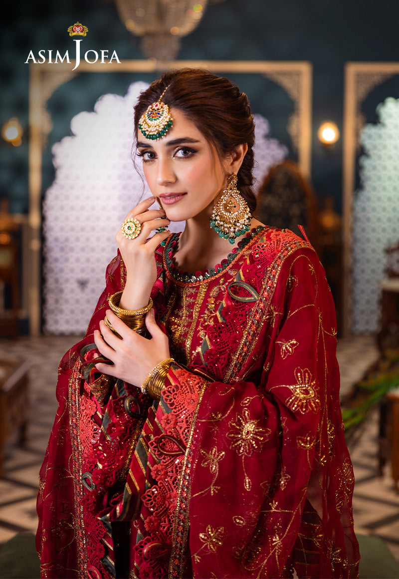 AJFIP-21 EMBROIDERED LAWN STITCHED 3 PCS