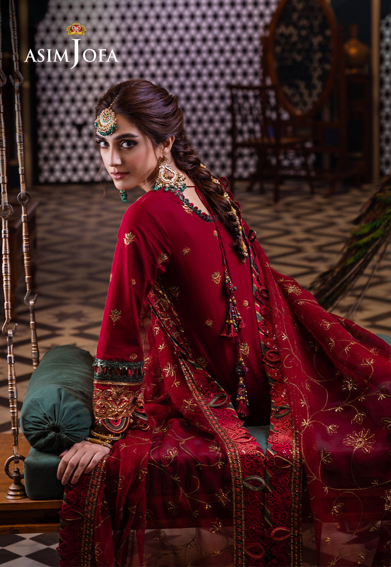 AJFIP-21 EMBROIDERED LAWN STITCHED 3 PCS