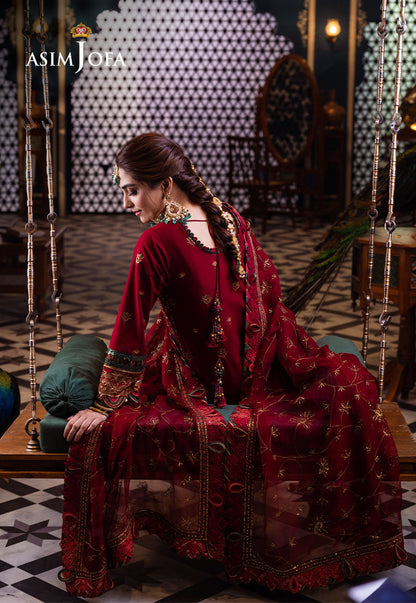 AJFIP-21 EMBROIDERED LAWN STITCHED 3 PCS