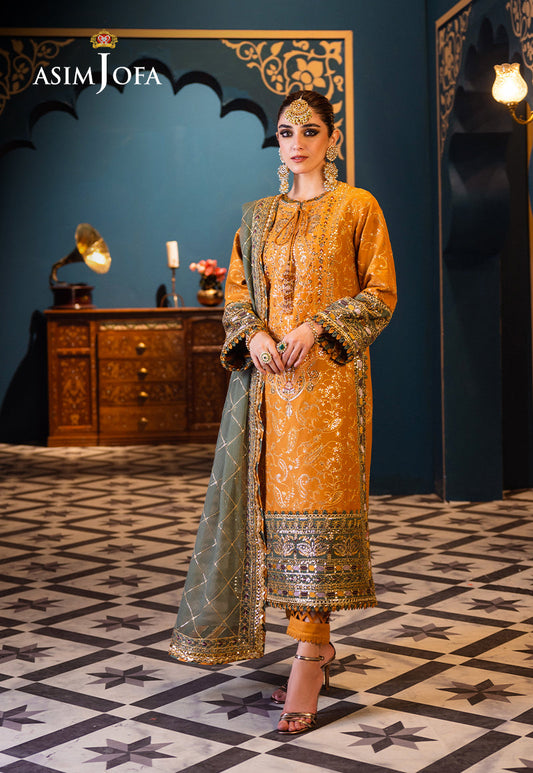 AJFIP-26 EMBROIDERED LAWN STITCHED 3 PCS