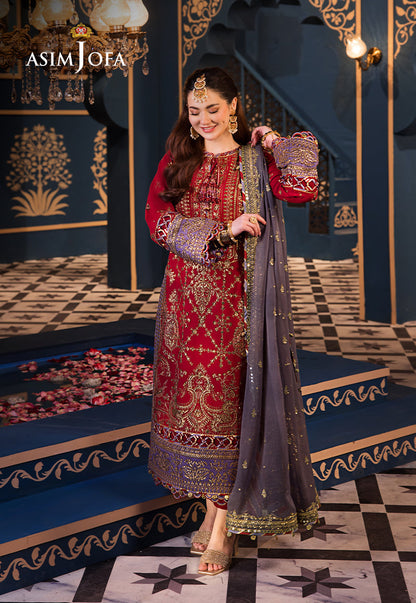AJFIP-27 EMBROIDERED LAWN STITCHED 3 PCS