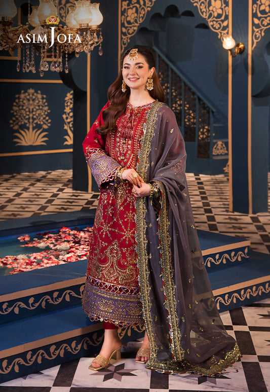 AJFIP-27 EMBROIDERED LAWN STITCHED 3 PCS