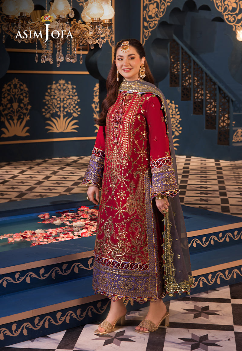 AJFIP-27 EMBROIDERED LAWN STITCHED 3 PCS