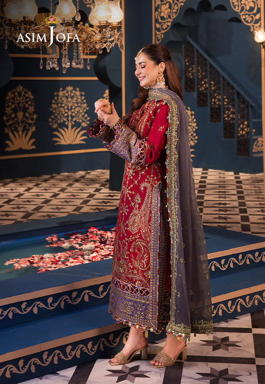 AJFIP-27 EMBROIDERED LAWN STITCHED 3 PCS