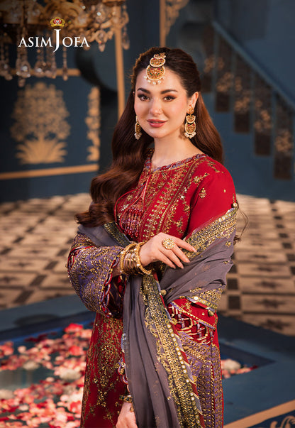 AJFIP-27 EMBROIDERED LAWN STITCHED 3 PCS