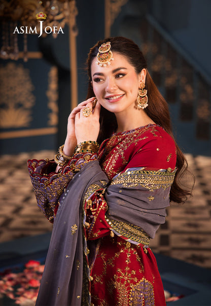 AJFIP-27 EMBROIDERED LAWN STITCHED 3 PCS