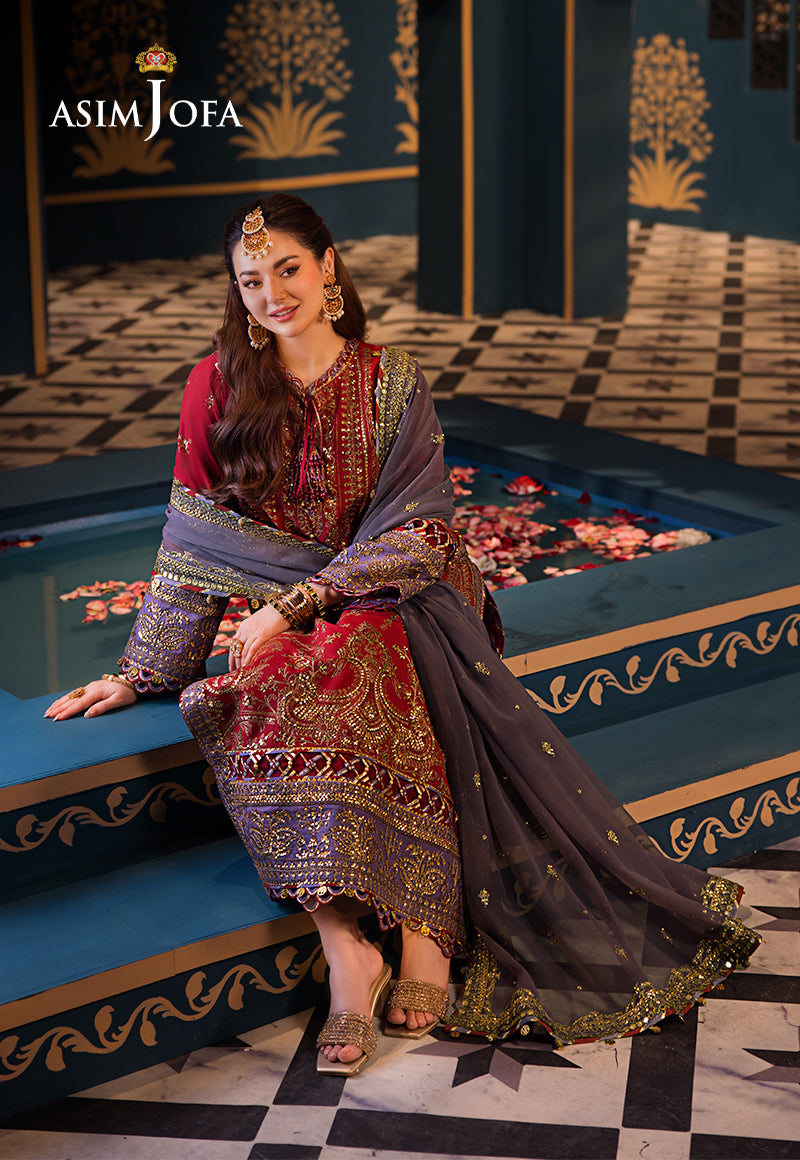 AJFIP-27 EMBROIDERED LAWN STITCHED 3 PCS