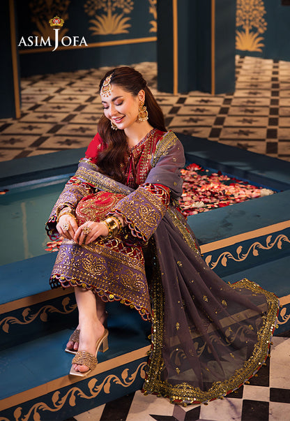 AJFIP-27 EMBROIDERED LAWN STITCHED 3 PCS