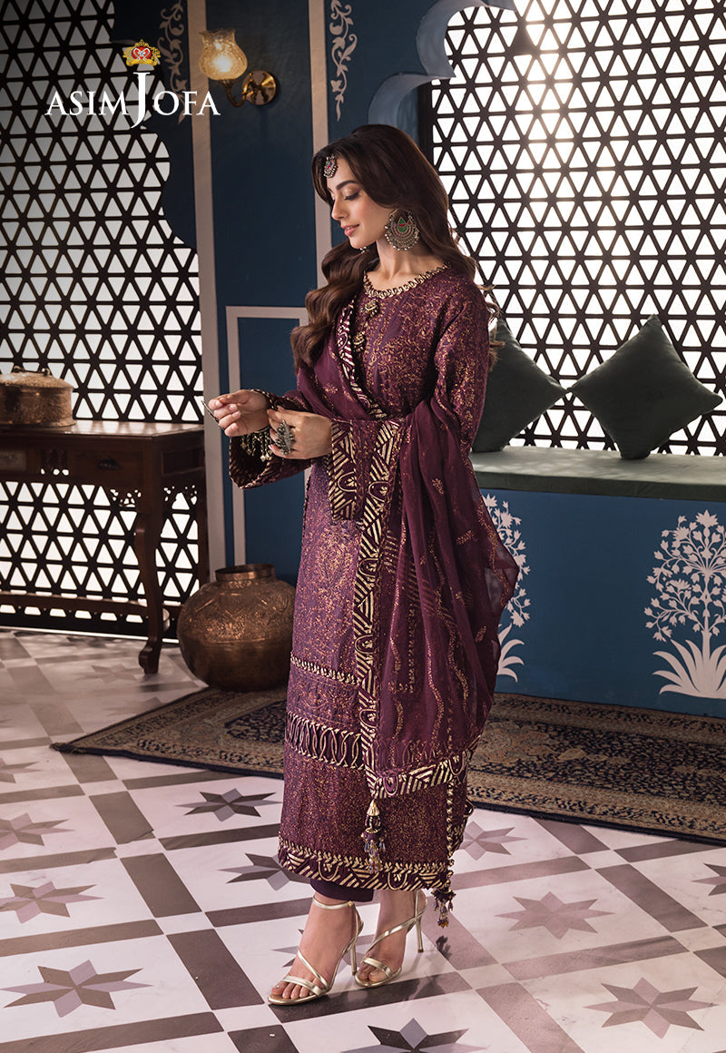 AJFIP-06 EMBROIDERED LAWN STITCHED 3 PCS