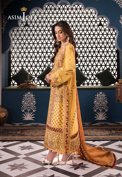 AJFIP-19 EMBROIDERED LAWN STITCHED 3 PCS