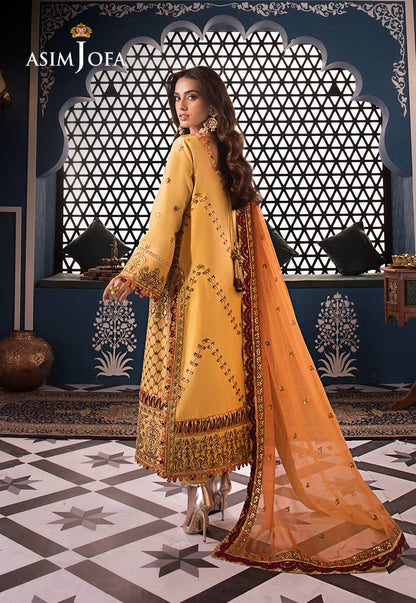 AJFIP-19 EMBROIDERED LAWN STITCHED 3 PCS