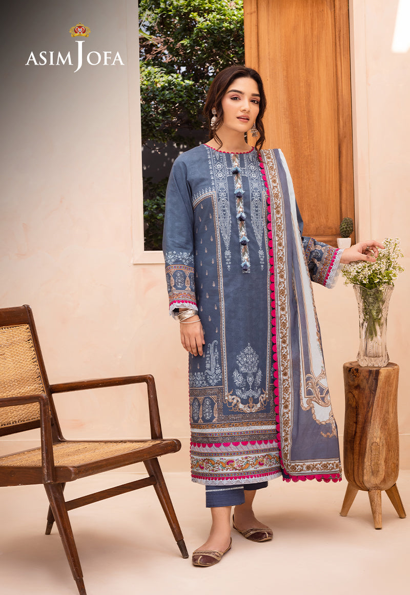 AJUB-14 PRINTED LAWN 3 PCS