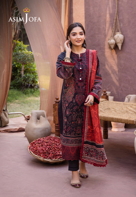 AJUB-12 PRINTED LAWN 3 PCS